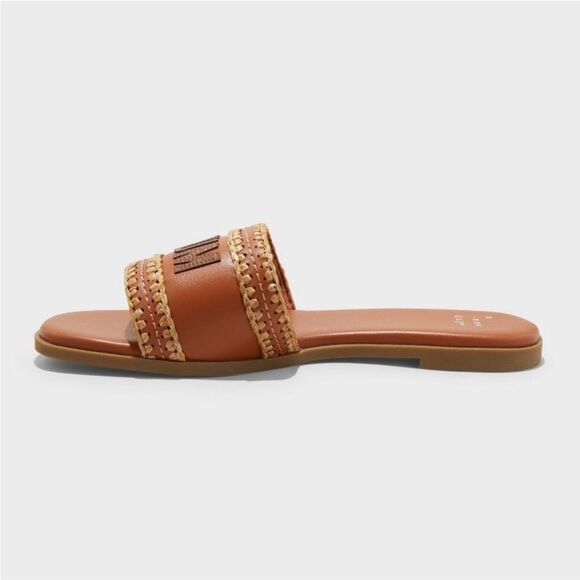 A new day TULUM SANDAL NEHEMIA SLIDE BROWN SIZE 11 - Picture 2 of 3